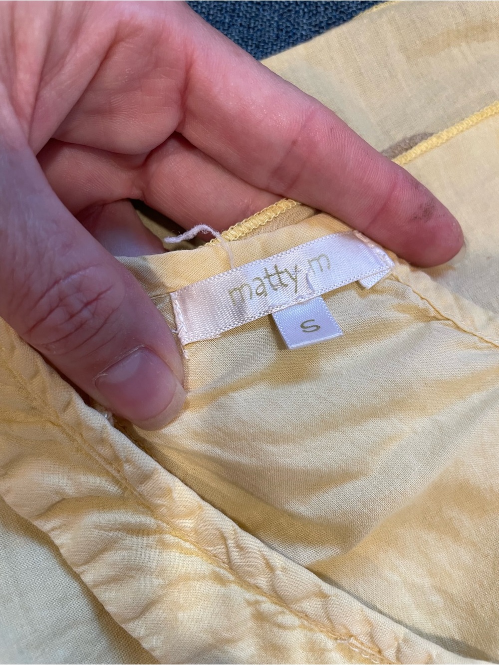 Matty M Yellow vintage Sleeveless Embroidered Camisole shirt - Picture 2 of 2